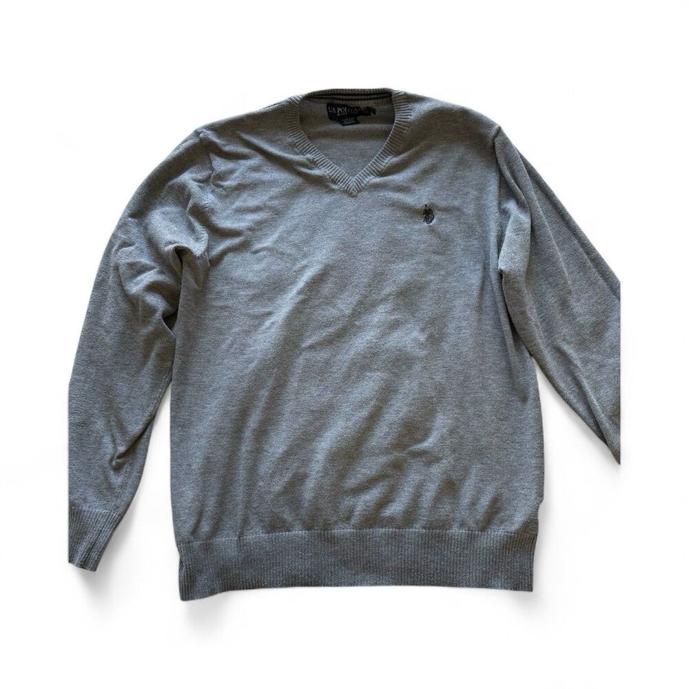 Men’s US Polo Assn Gray V-Neck Sweater